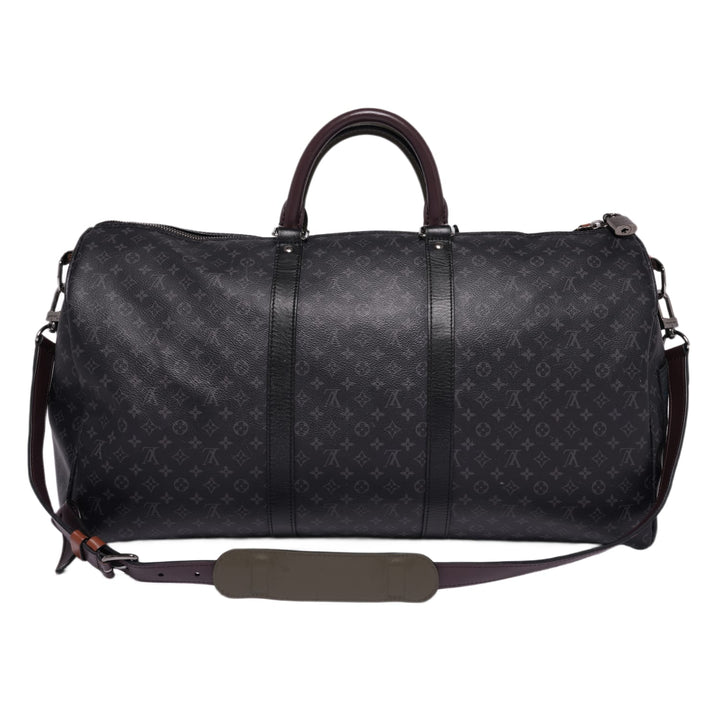 Louis Vuitton 'Black and Olive' Monogram 55 Duffle Bag