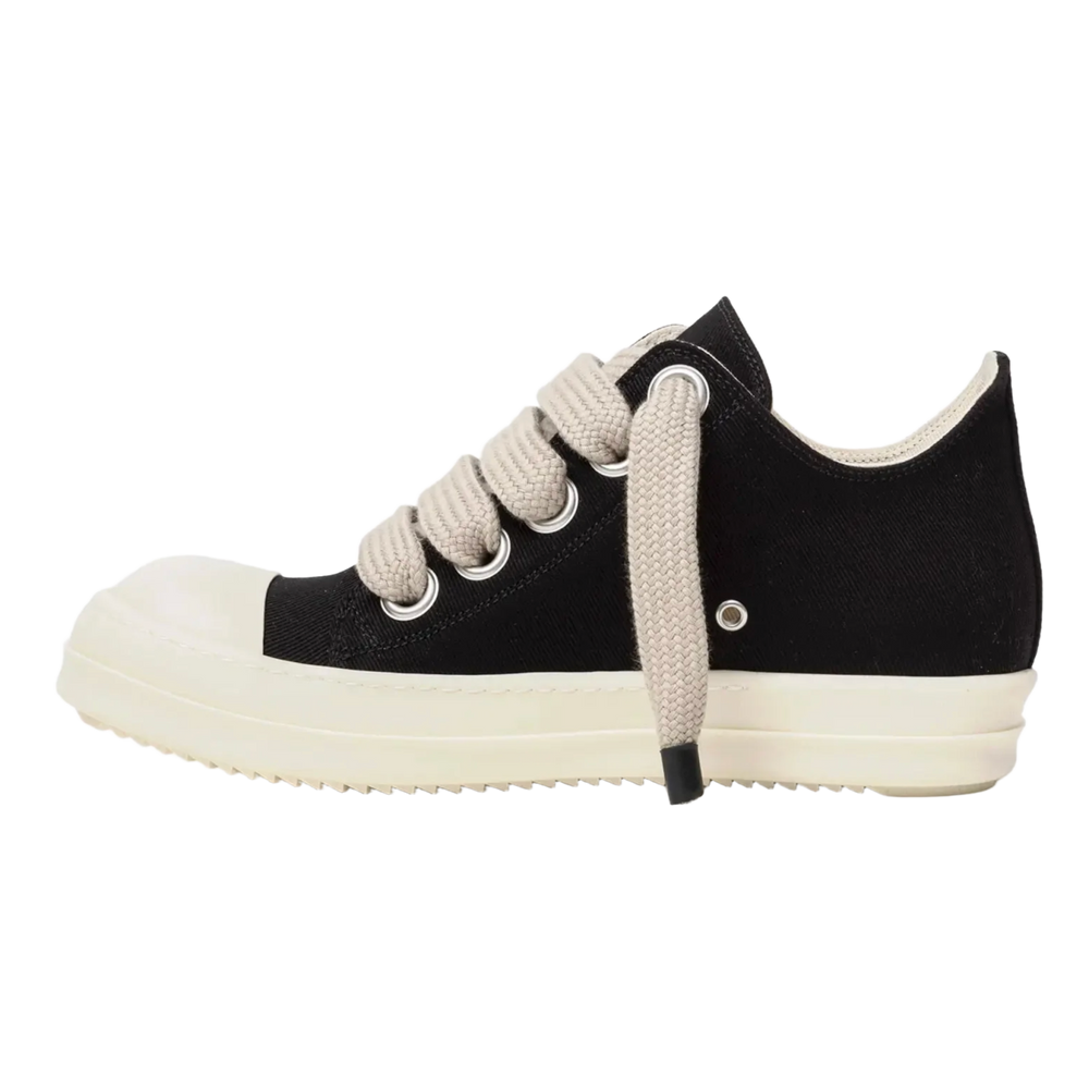Rick Owens DRKSHDW 'Black' Canvas Jumbo Lace Low Sneakers