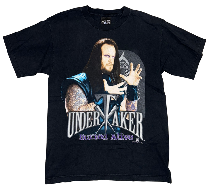 WWF 'Buried Alive' Undertaker Black Vintage Tee