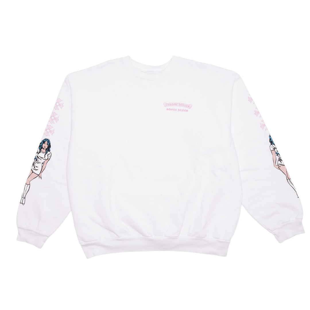 Chrome Hearts 'Sugar Jones' White Crewneck