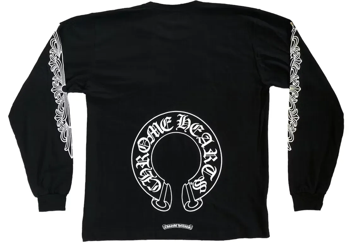 Chrome Hearts 'Horseshoe Pocket Logo' Long Sleeve Tee