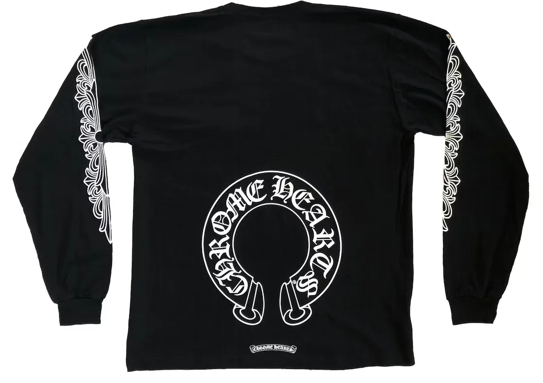Chrome Hearts 'Horseshoe Pocket Logo' Floral Long Sleeve Tee