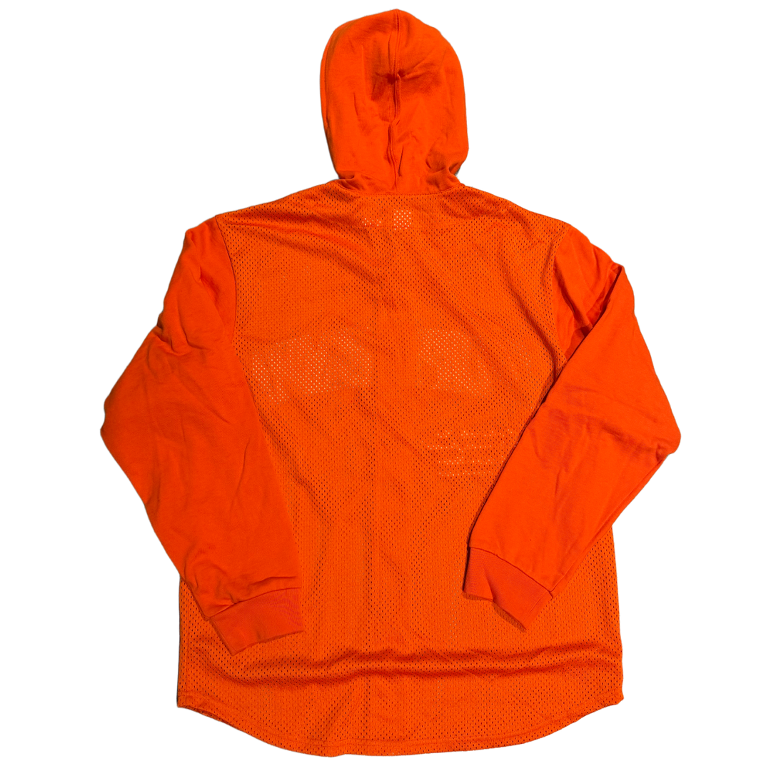 Supreme 'Orange Mesh' Baseball Jersey Hoodie