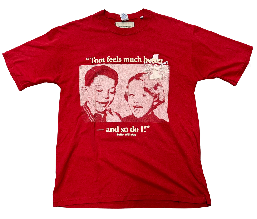 *Better With Age 'Acid Techno' Red Vintage Tee