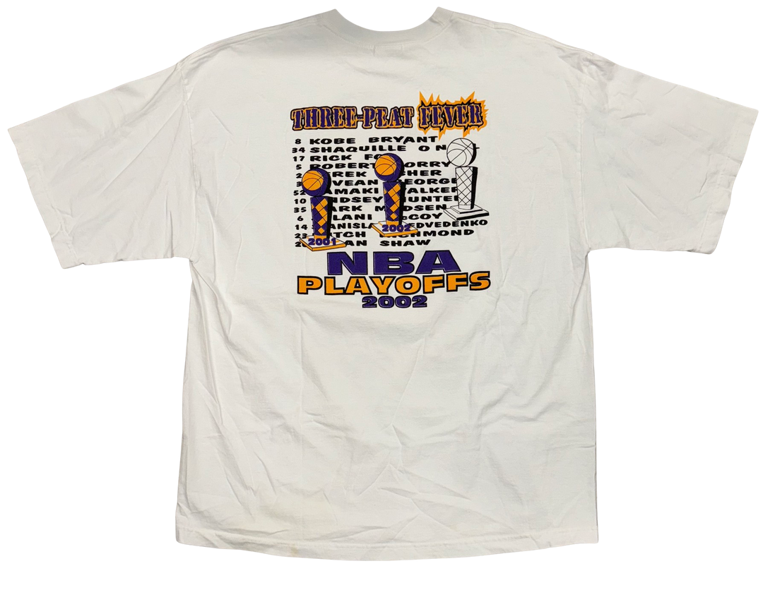 Lakers 'Three Peat Fever' Vintage White Tee