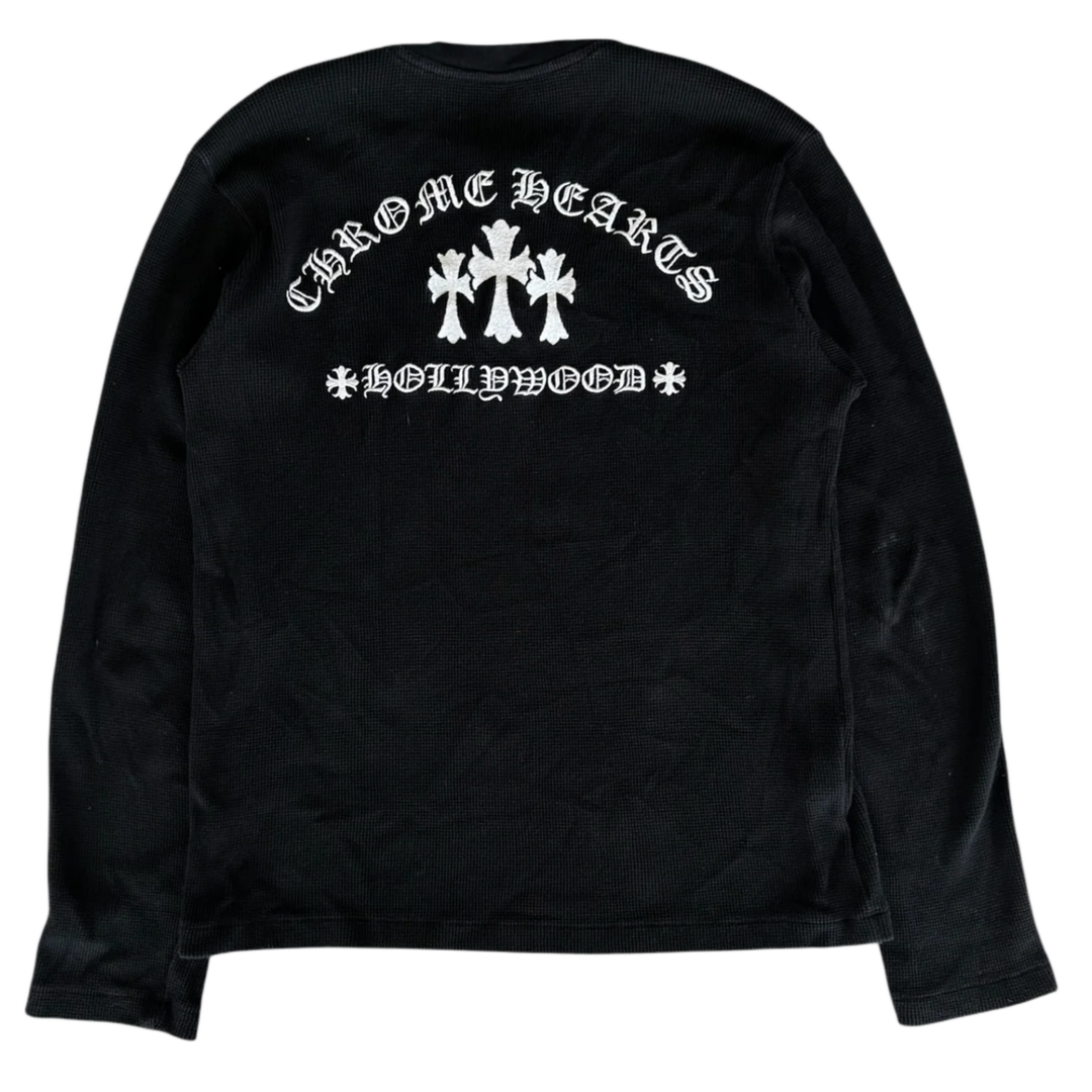 Chrome Hearts 'Triple Cross Hollywood' Black Thermal Long Sleeve