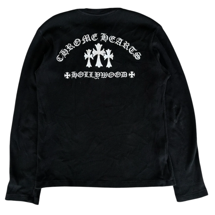 Chrome Hearts 'Triple Cross Hollywood' Black Thermal Long Sleeve