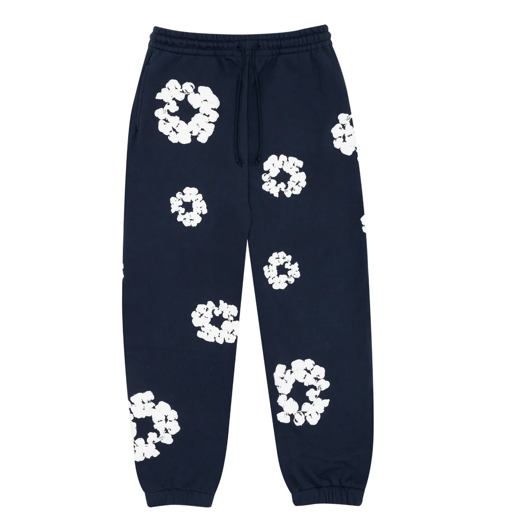 Denim Tears "The Cotton Wreath" Navy Sweatpant Set