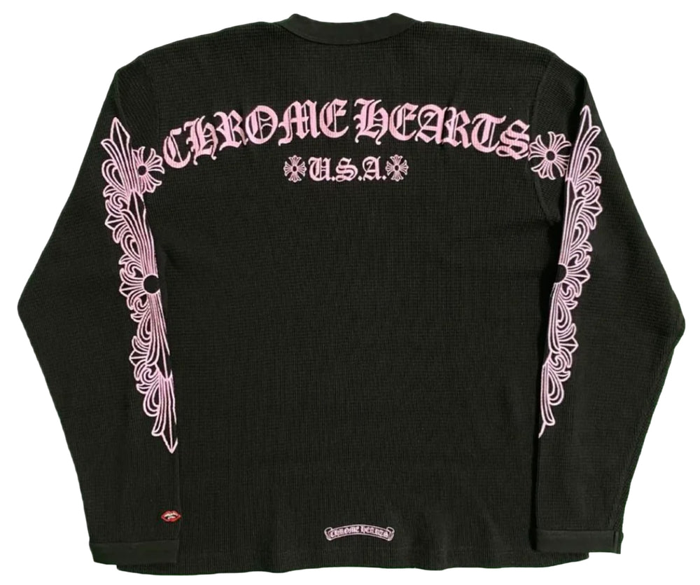 Chrome Hearts Matty Boy 'Black/Pink' Thermal Longsleeve