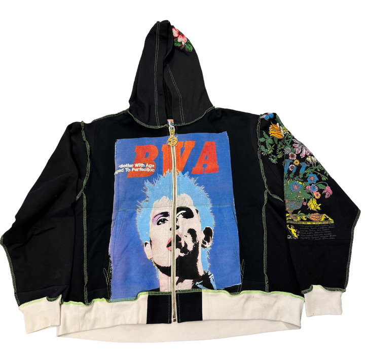 *Better With Age 'Halifax Reconstructed' Zip Up Black Hoodie