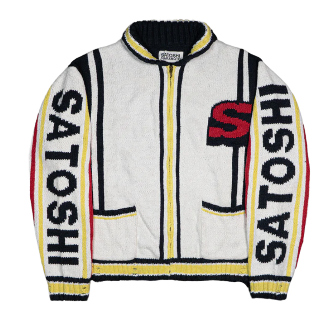 Satoshi Nakamoto 'Memory' Varsity Cardigan