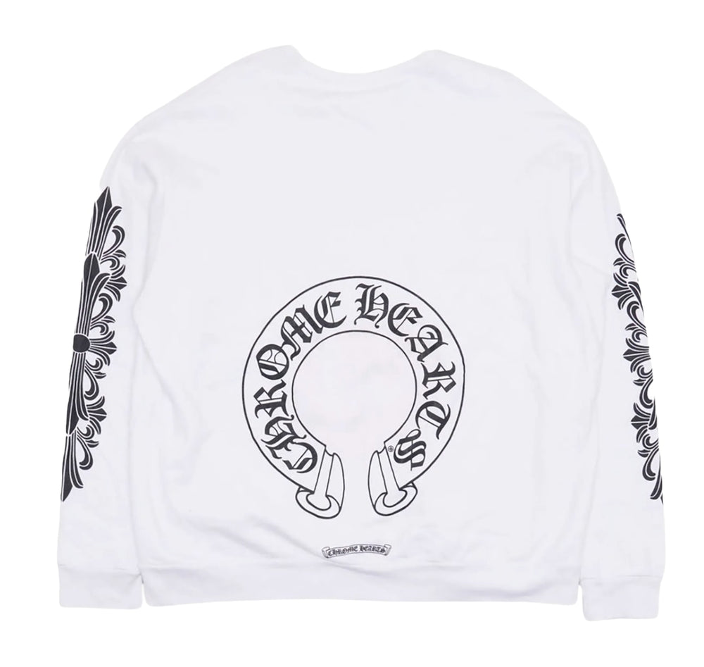 Chrome Hearts 'Horseshoe Logo' White Crewneck