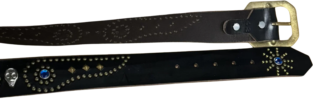 Studded 'Skull Wings' Ride or Die Belt