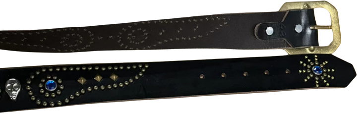 Studded 'Skull Wings' Ride or Die Belt