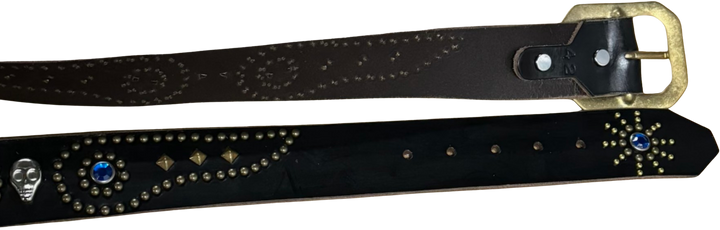 Studded 'Skull Wings' Ride or Die Belt