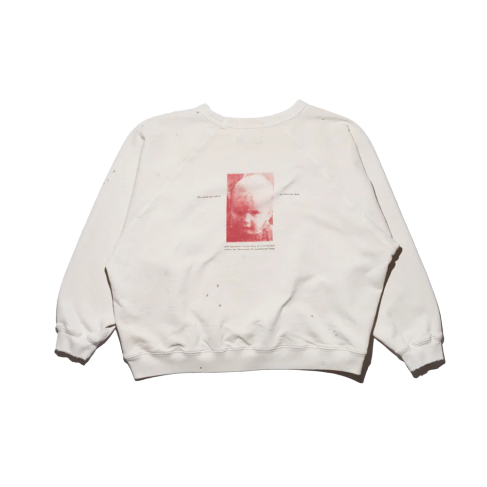 Enfants Riches Déprimés 'Incandescent Raglan' Dirty White Sweatshirt