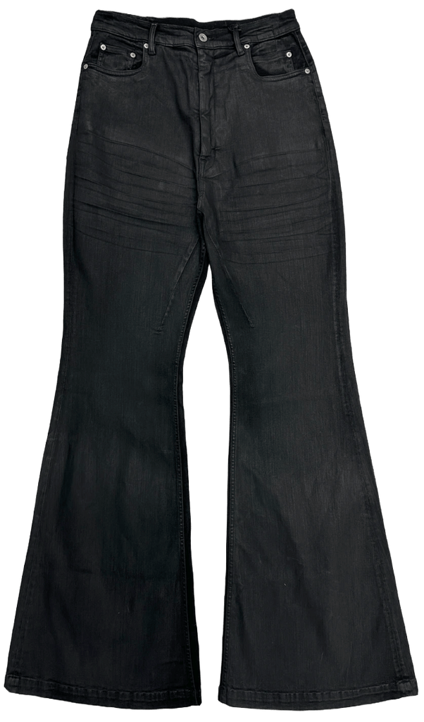 Rick Owens DRKSHDW 'Bolan Bootcut Black Wax' Jeans – Showroom LA
