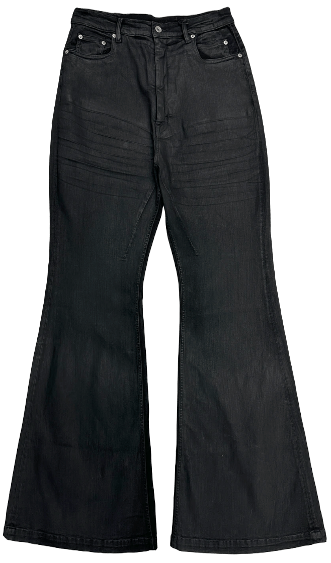 Rick Owens DRKSHDW 'Bolan Bootcut Black Wax' Jeans