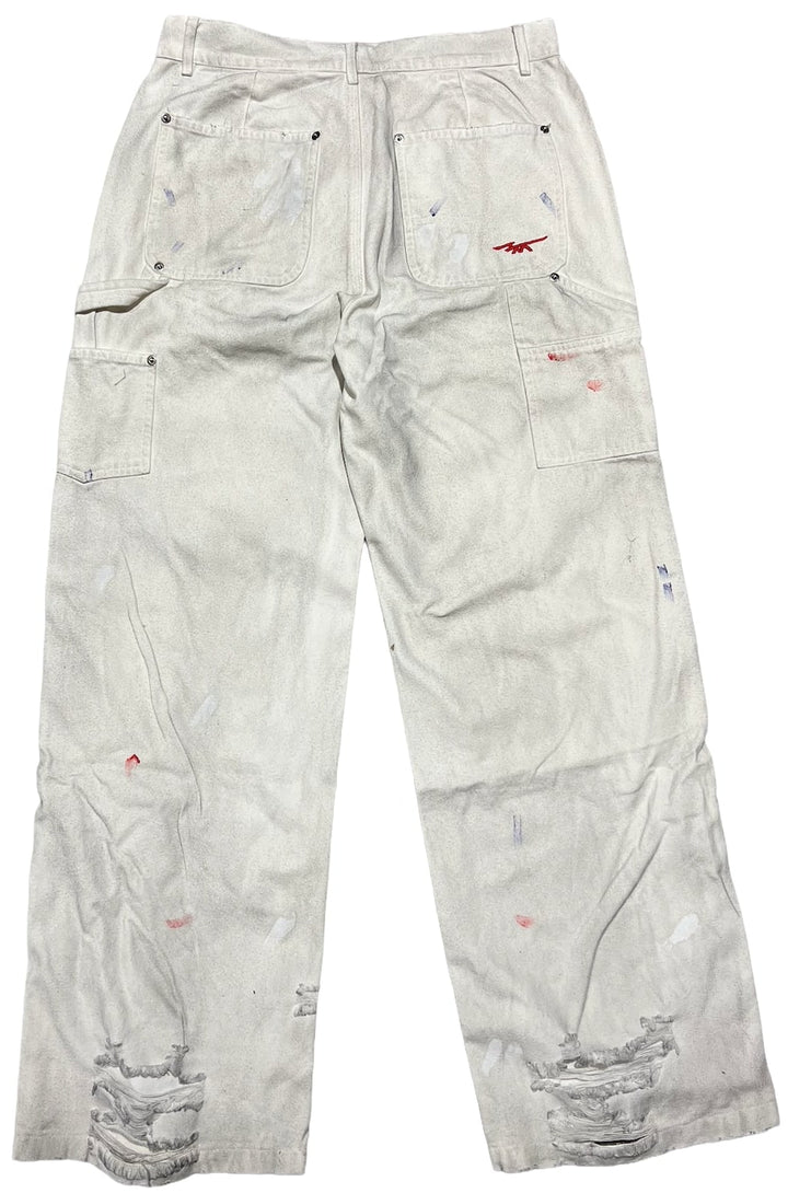 Happy Memories Don't Die HMDD 'White' Denim Work Pants