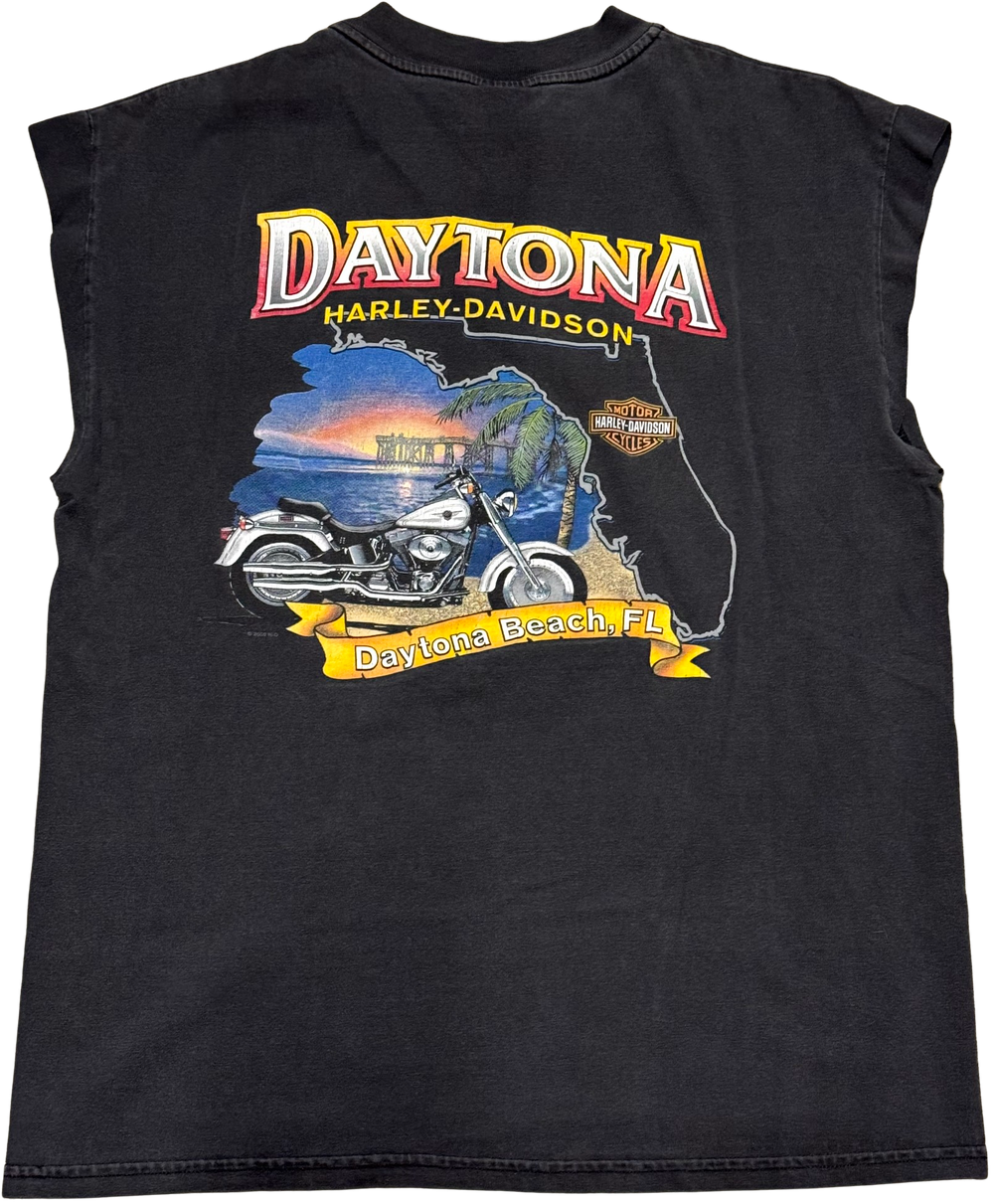Harley Davidson 'Daytona Beach' Vintage Cutoff Tee