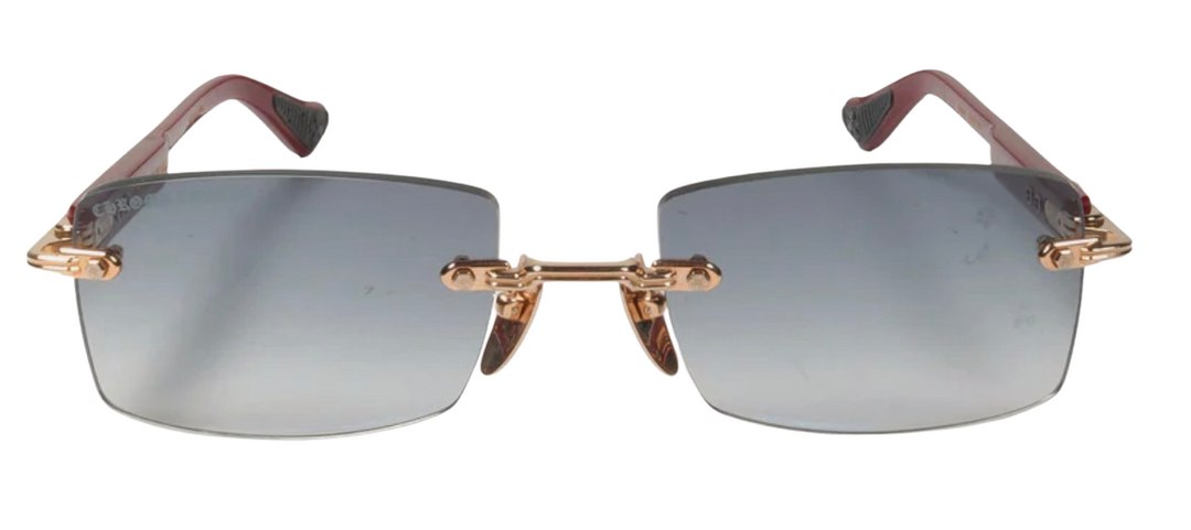 Chrome Hearts 'Deep I' Red/Gold Buff Sunglasses
