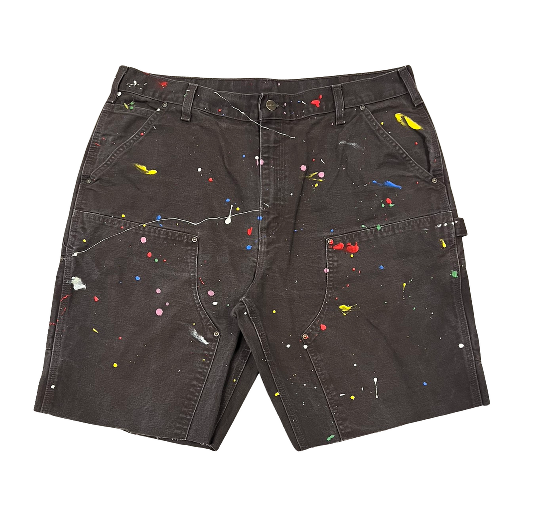 Carhartt 'Paint Splatter' Brown Shorts