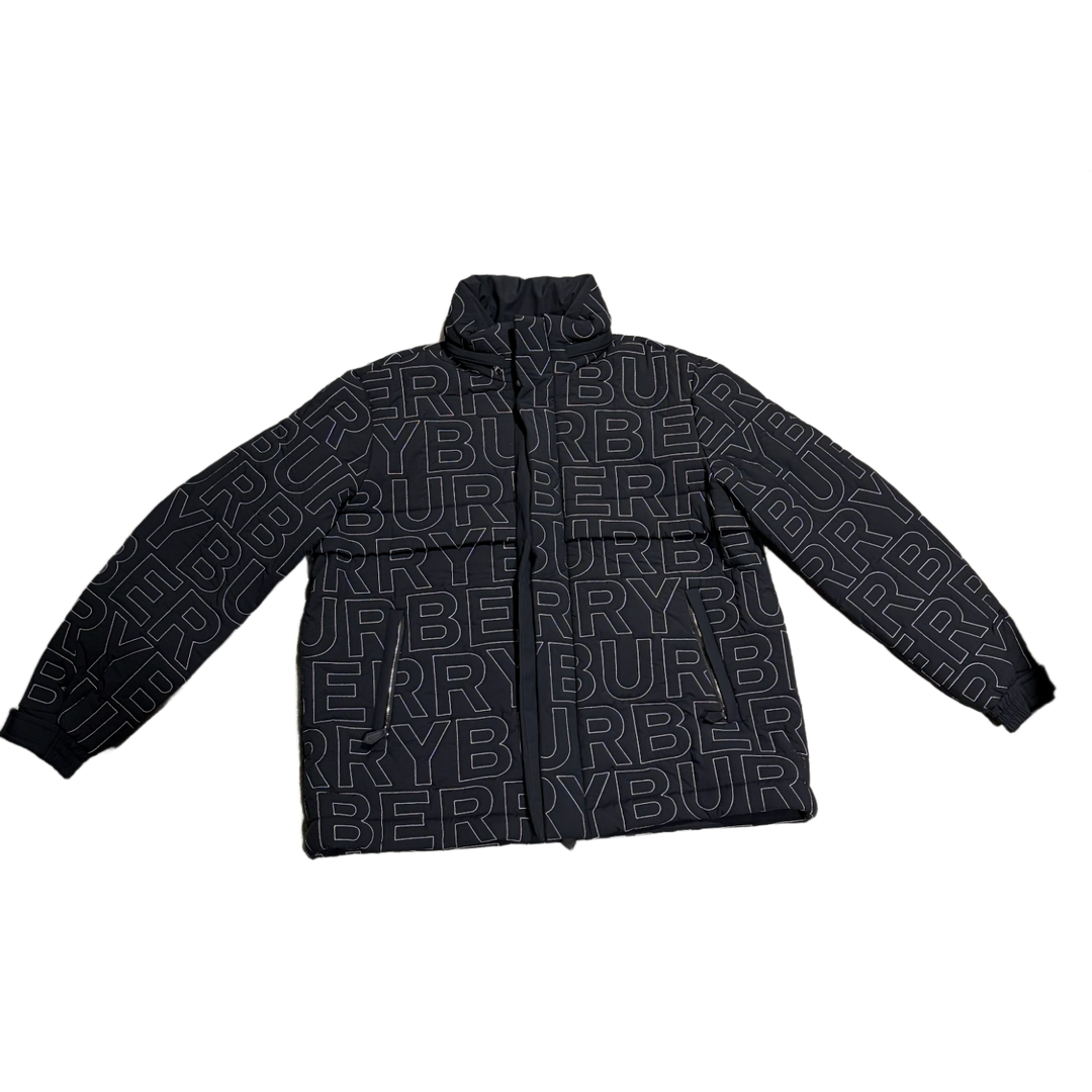 Burberry 'Black' Embroidered Logo Packaway Jacket