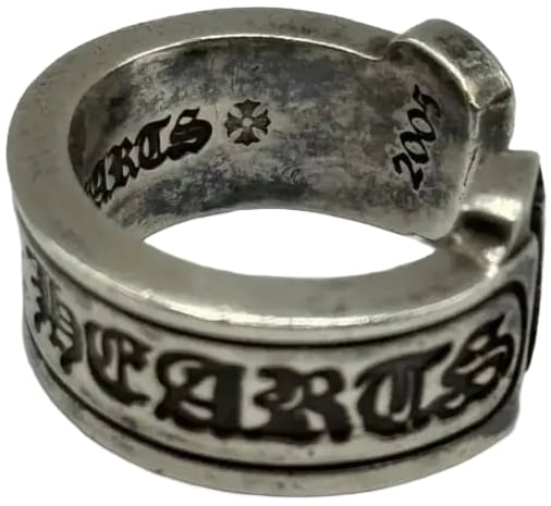 Chrome Hearts 'Scroll Label' Silver Ring