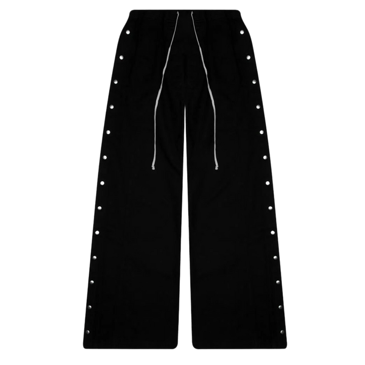 Rick Owens DRKSHDW Cotton Canvas 'Wide Pusher' Black Pants