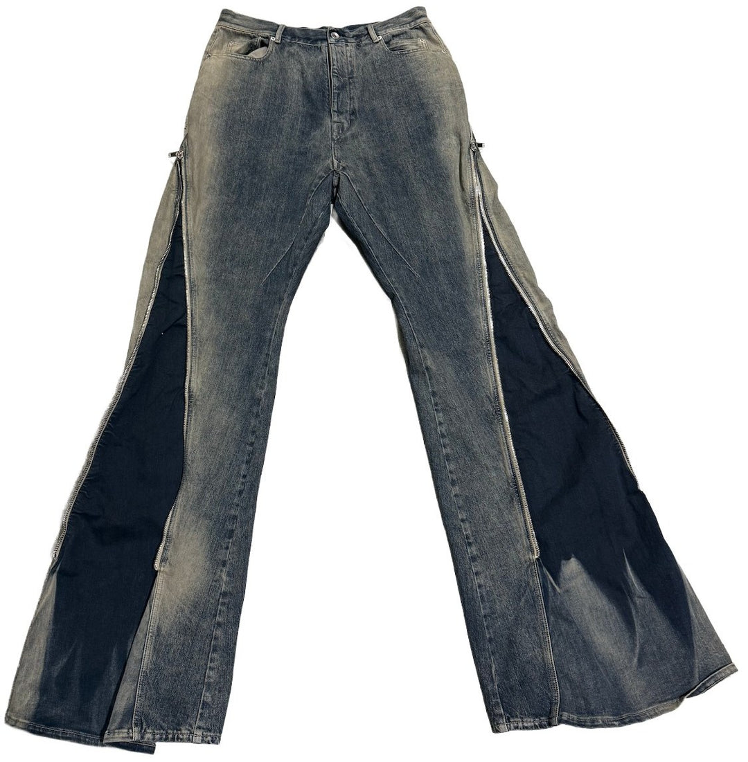 Rick Owens DRKSHDW 'Bolan Banana' Mineral Zip Jeans