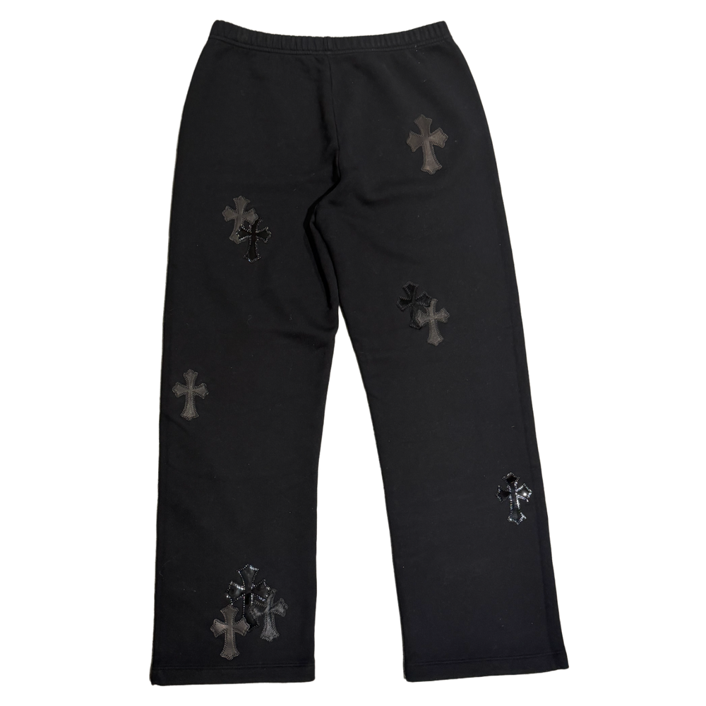 Chrome Hearts 'Black Cross Patches' Black Sweatpants