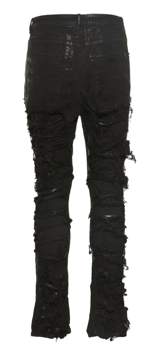 Rick Owens 'Slashed' Black Jeans