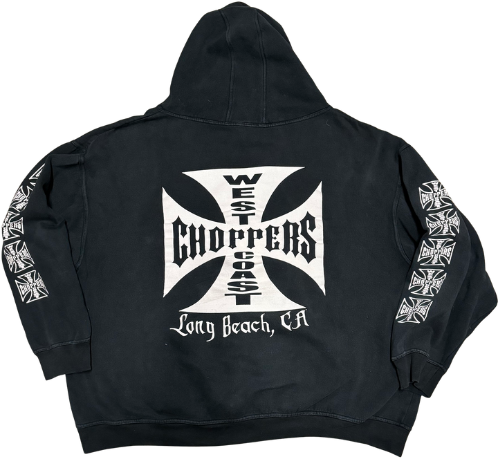 West Coast Choppers 'Classic Logo' Vintage Black Hoodie