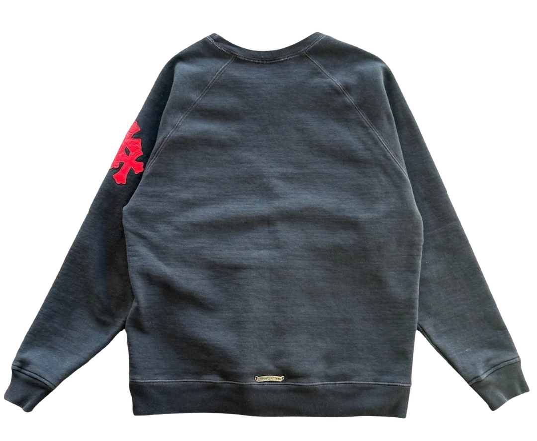 Chrome Hearts 'Triple Red Cross' Navy Crewneck