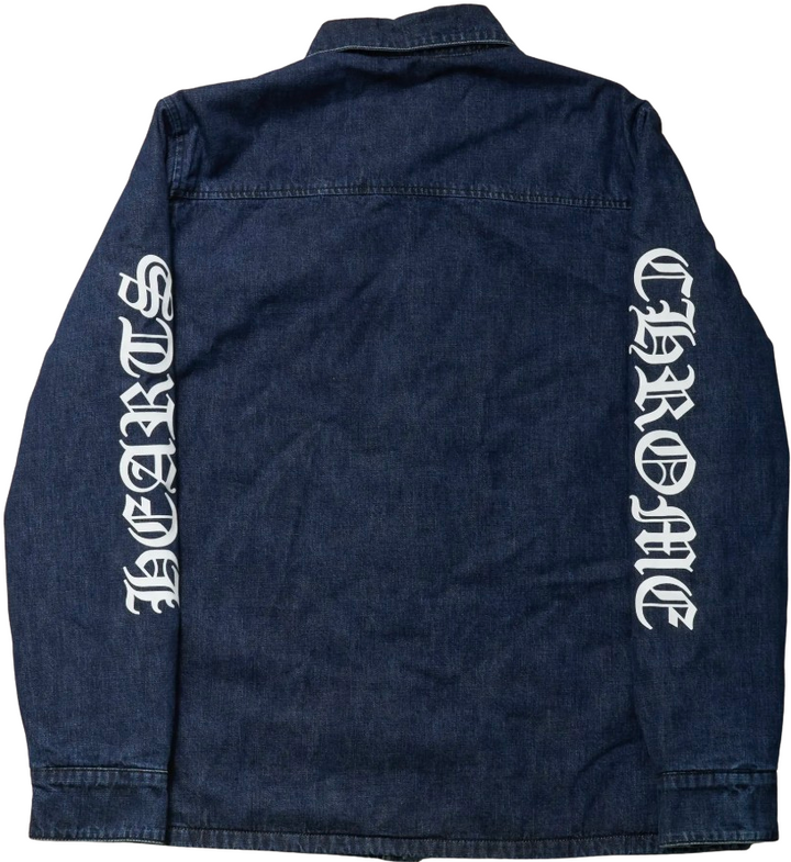 Chrome Hearts Blue/White Script Padded Denim Jacket