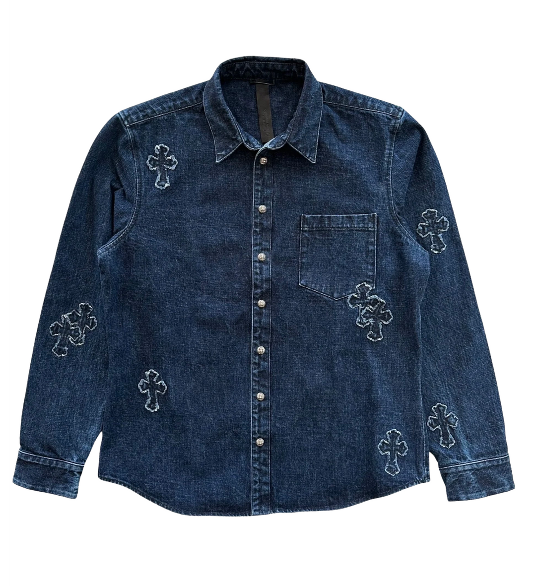 Chrome Hearts 'Denim' 14 Patch Button Up Shirt