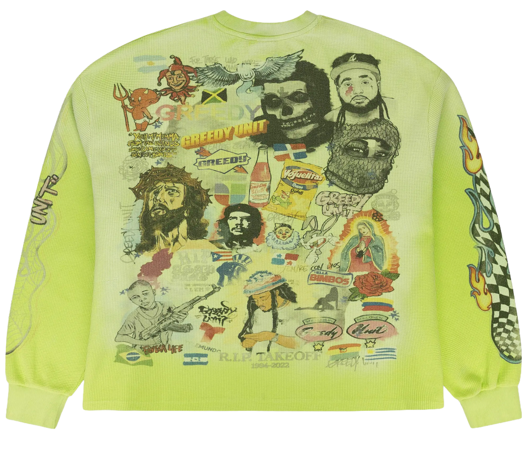 Greedy Unit 'All Over' Green Thermal