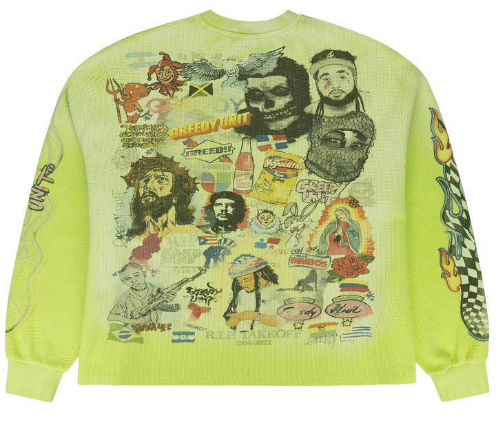 Greedy Unit 'All Over' Green Thermal