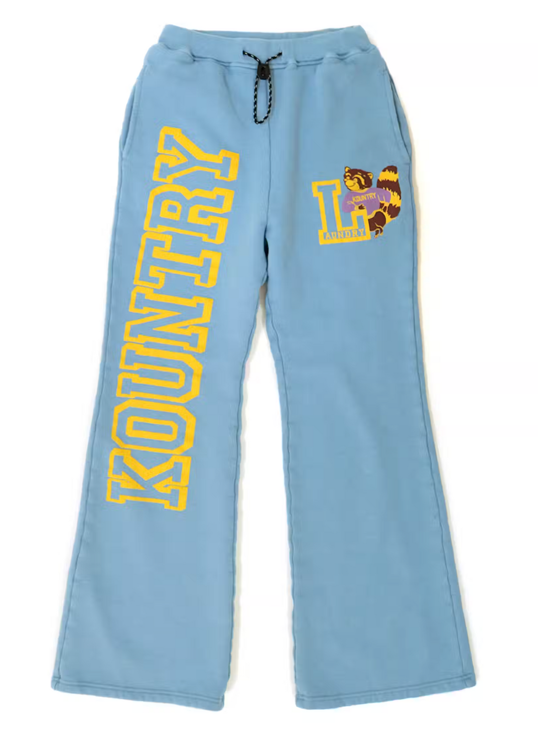 Kapital 'Fleece' Flare Light Blue Sweats