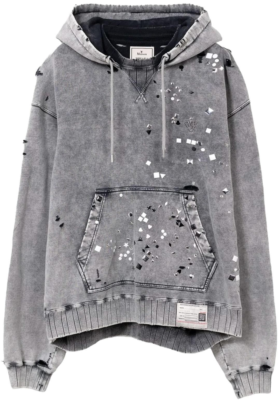 Maison Mihara Yasuhiro 'Embellished' Gray Hoodie