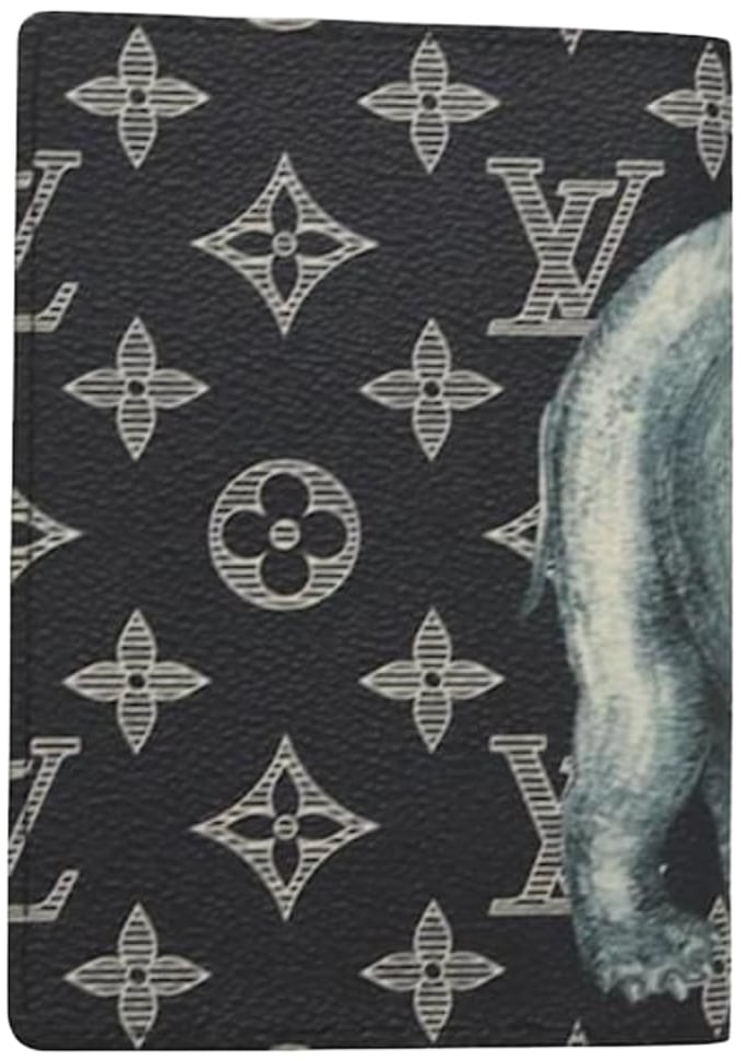 Louis Vuitton Chapman Brothers 'Navy' Monogram Savane Elephant Passport Holder