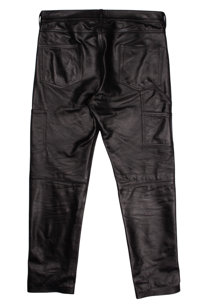 Enfants Riches Déprimés 'Black' Leather Carpenter Pants