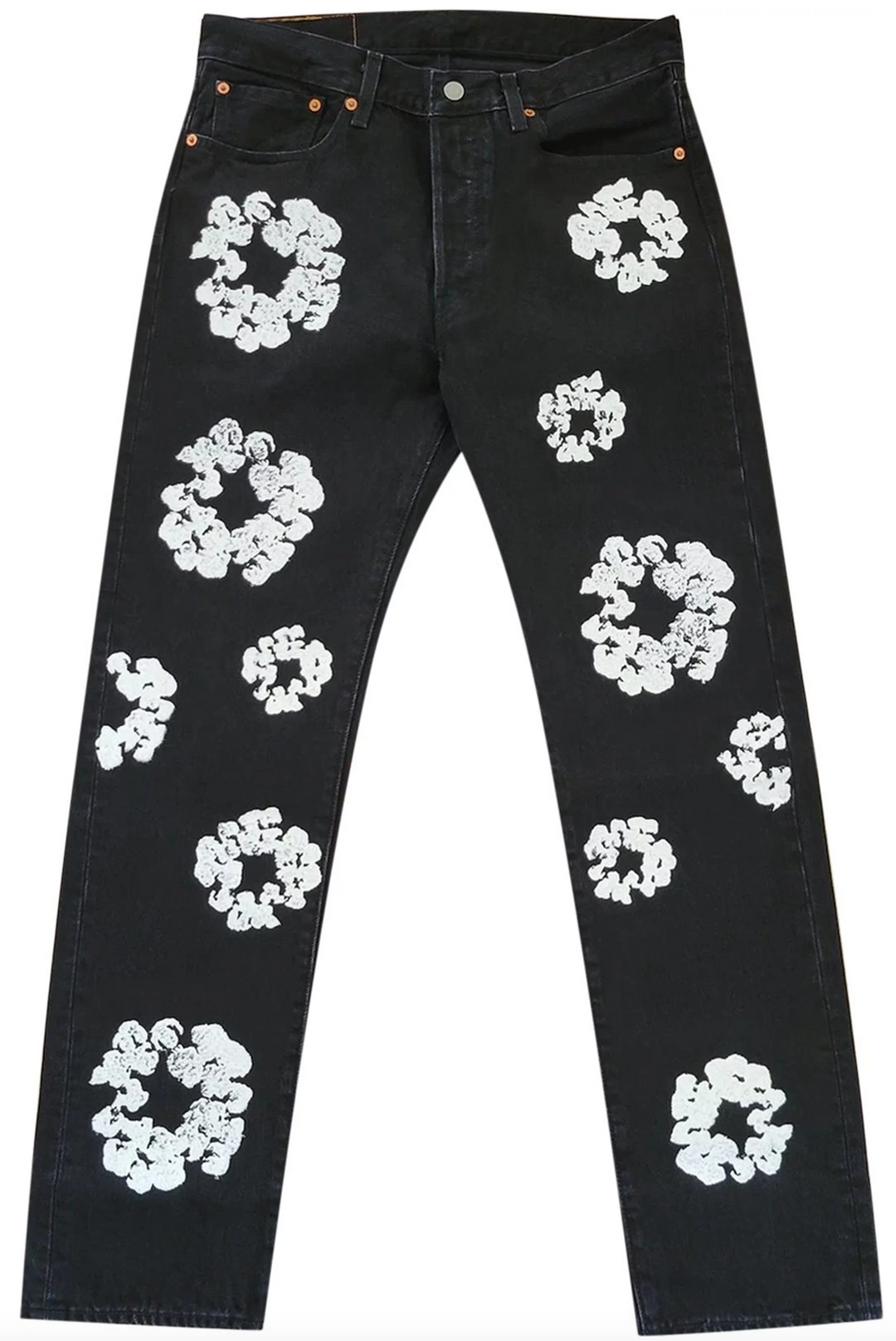 Denim Tears x Levi's 'Cotton Wreath' Black Jeans