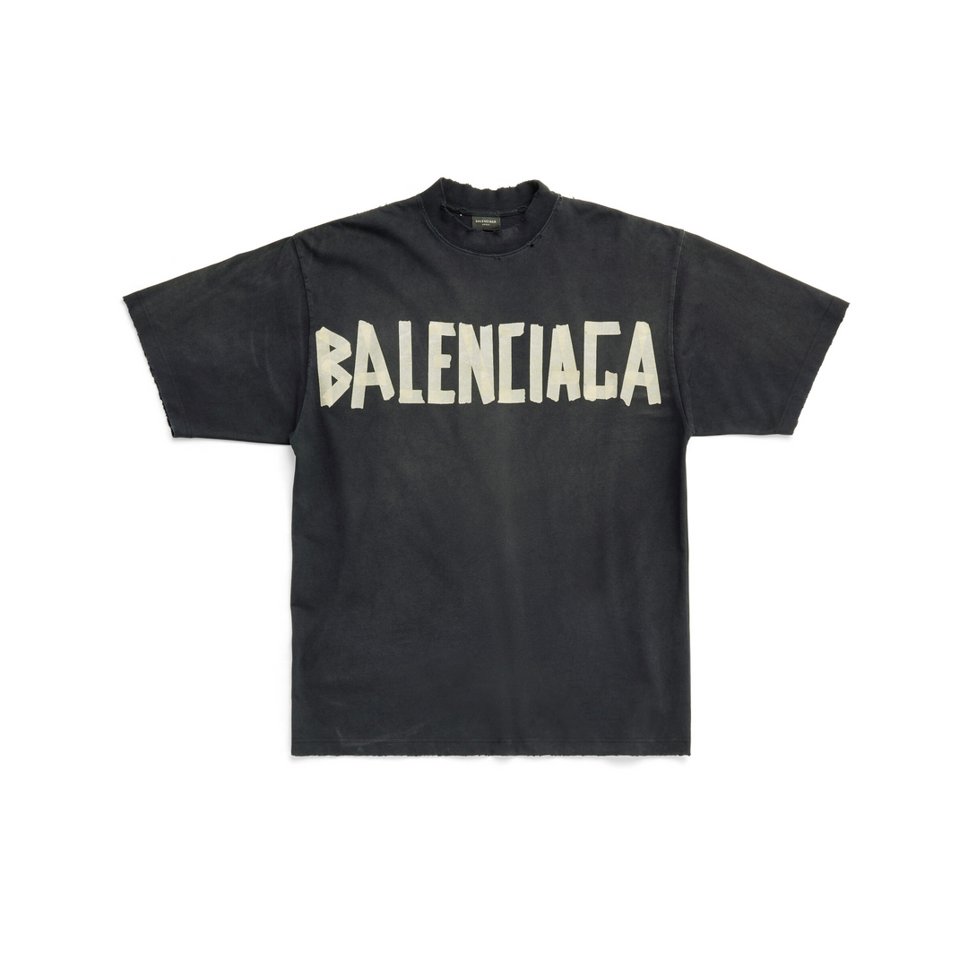 Balenciaga 'Tape' Black Tee