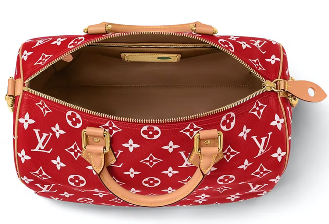 Louis Vuitton 'Speedy Red' Bandouliére 50 Bag
