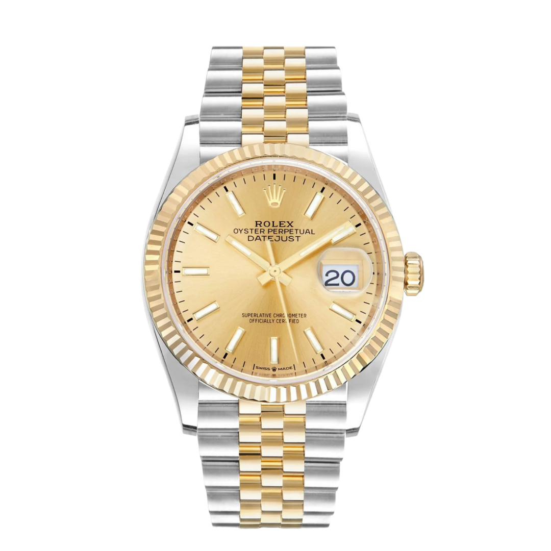 Rolex Datejust 'Champagne Dial' 36 Jubilee Bracelet Watch 16233