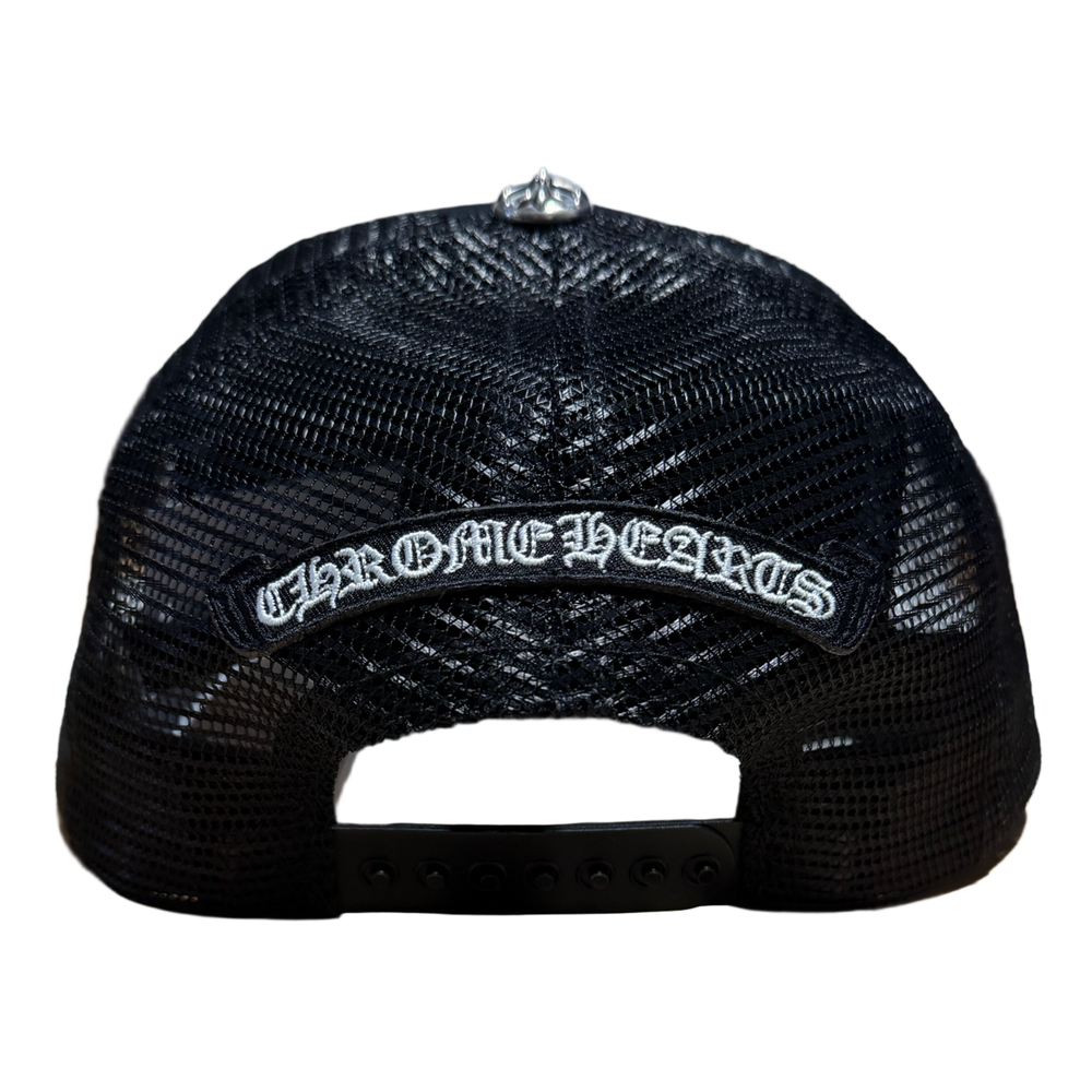 Chrome Hearts 'St. Barth' Orange Cross Patch Cemetery Trucker Hat