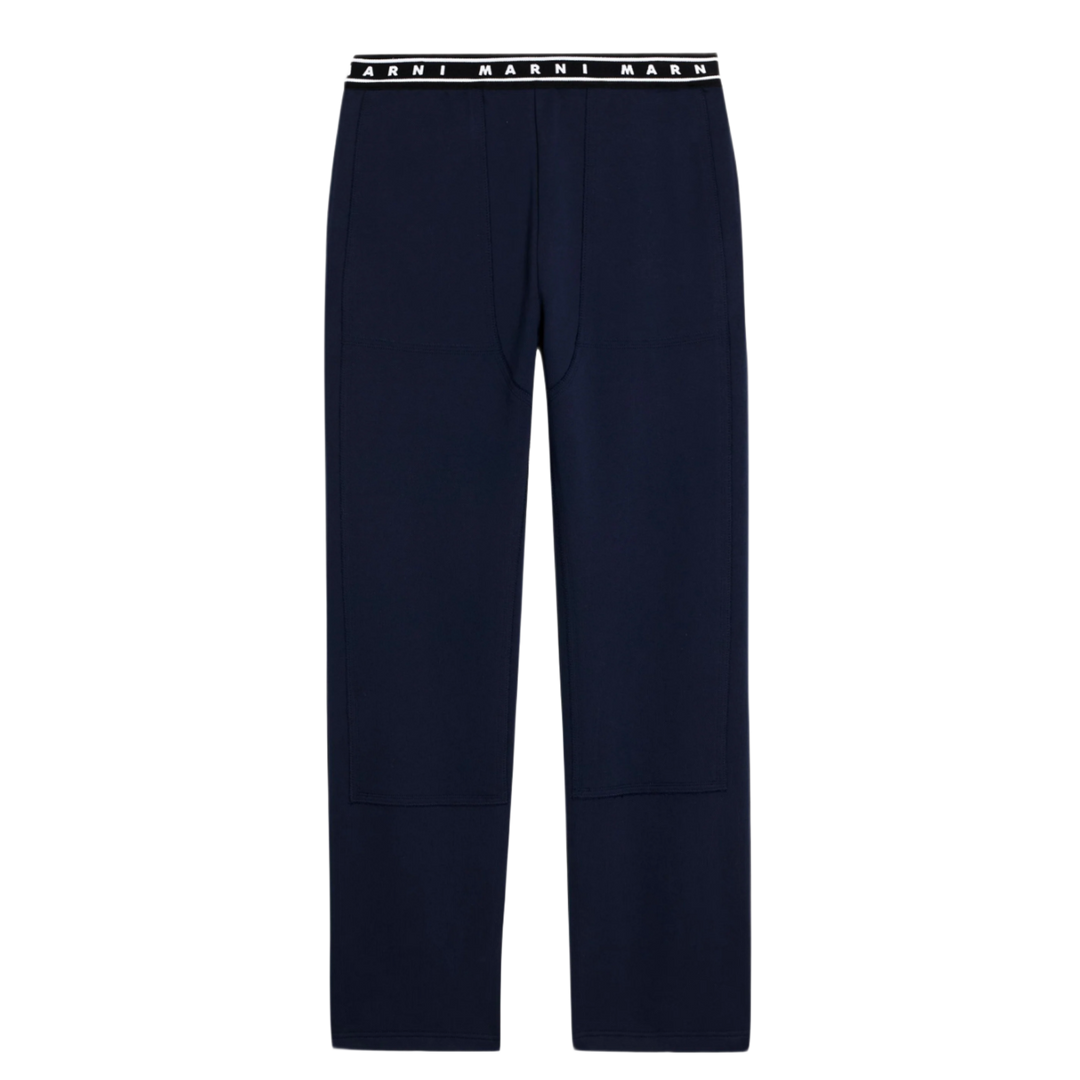 Marni 'Navy Blue' Logo Waistband Sweatpants