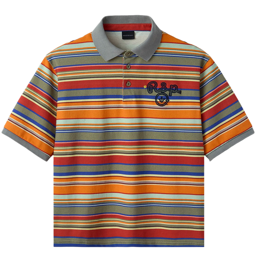 Gold+Vintage Raspberry Hills 'Multicolor' Polo