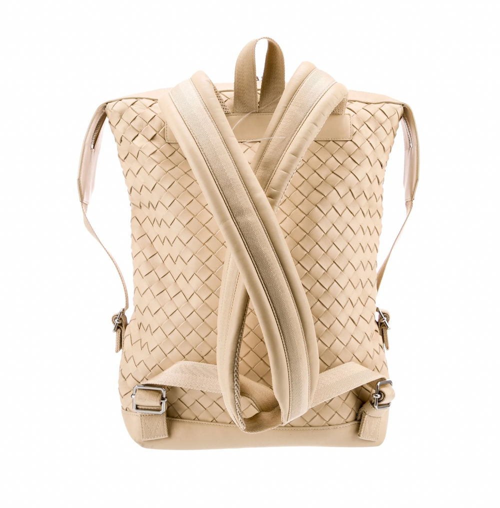 Bottega Veneta Inrecciato 'Tan' Leather Backpack